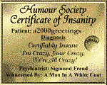 Certifiably Insane Award
